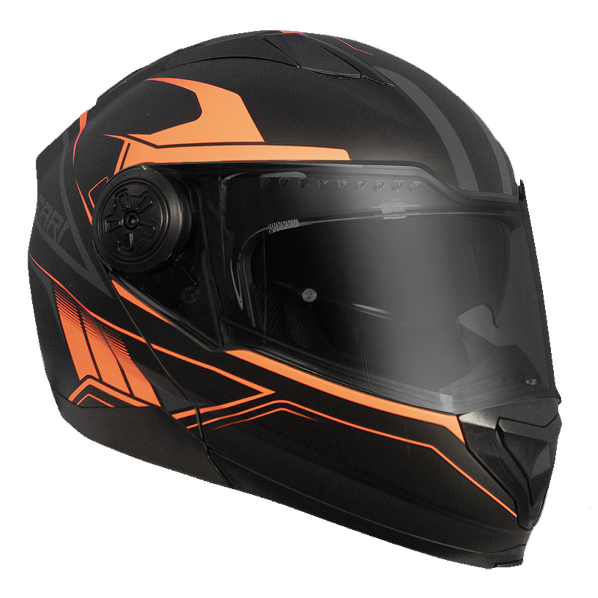 Orange modular best sale motorcycle helmet