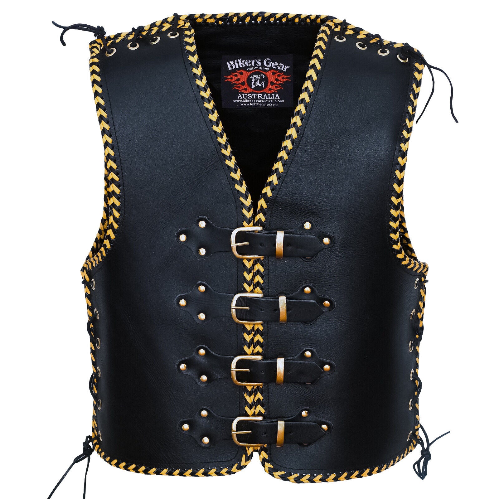 Heavy leather hot sale motorcycle vest