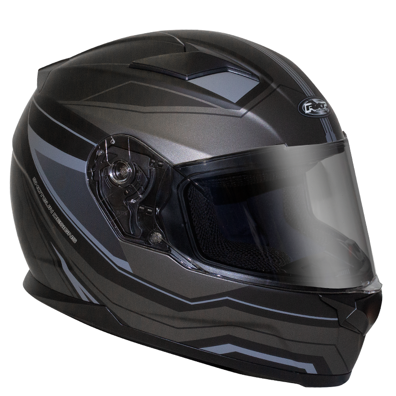 RXT Street Missile Motorcycle Helmet Matt Black / Silver
