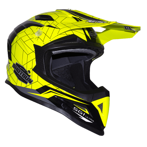Sg1 Ultra Shotgun Motorcycle Helmet Gloss Neon / Yellow