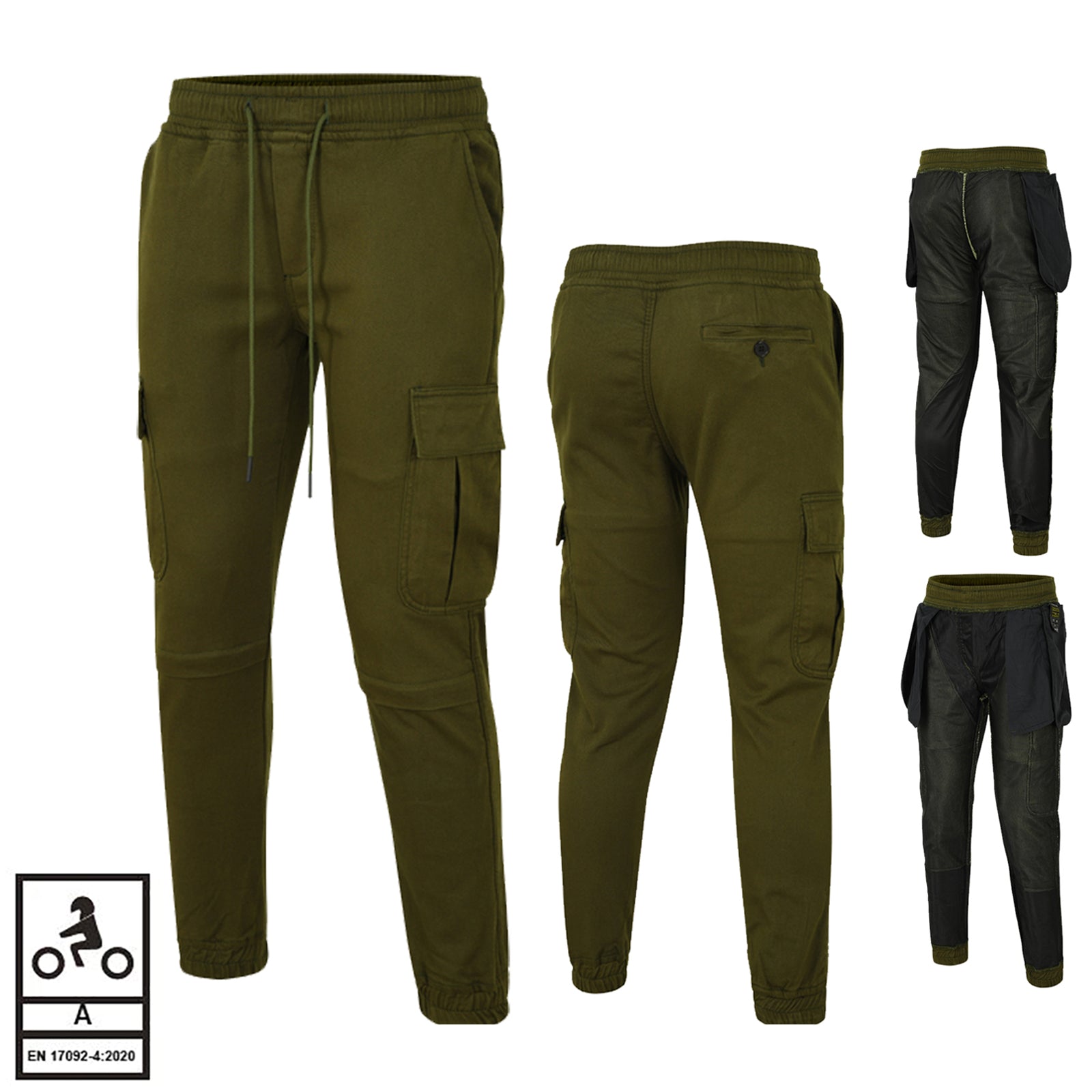 Bikers Gear Australia Charlie Casual Motorcycle Kevlar lined Jeans Green