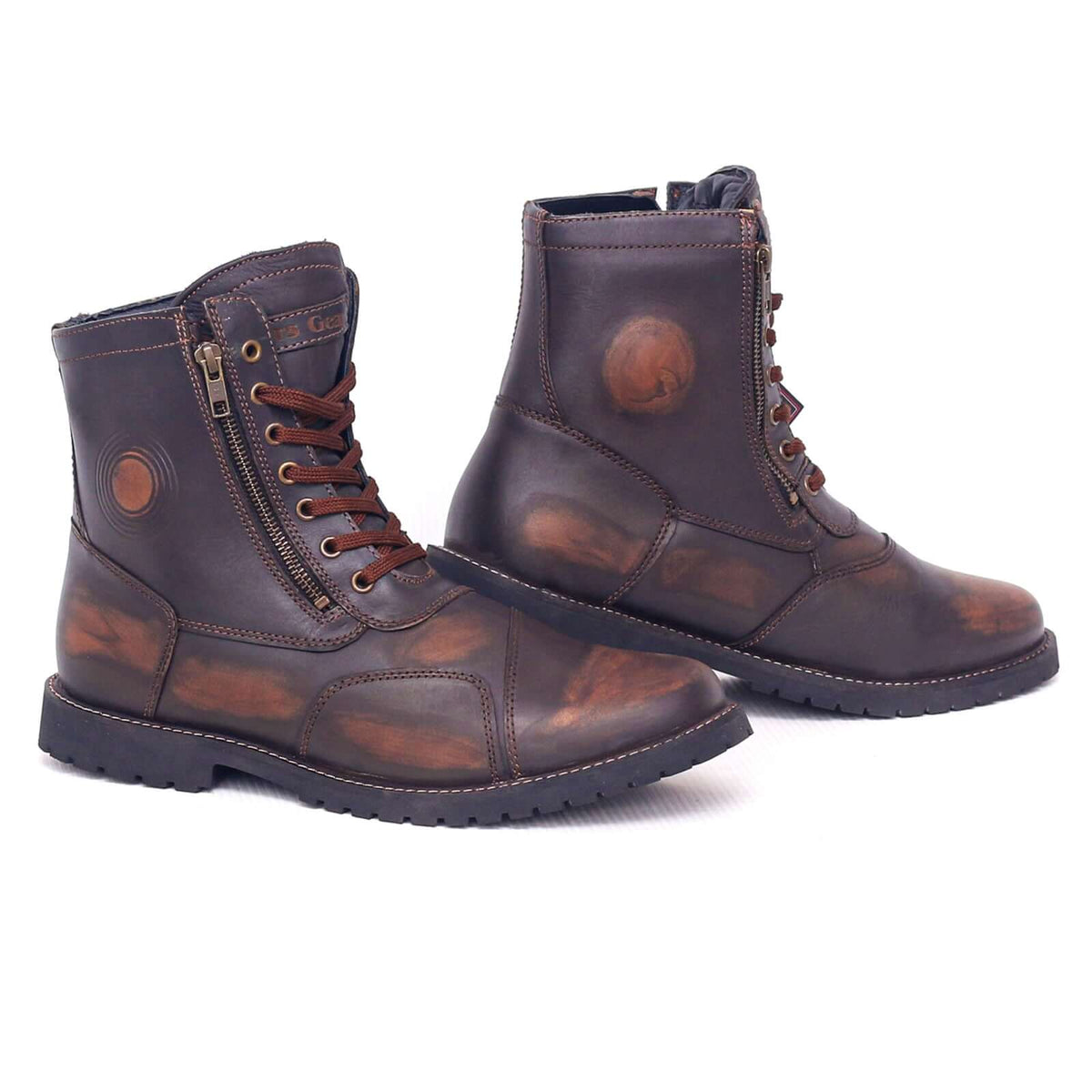 Bikers Gear Australia Martin All Leather WP Urban Motorcycle Boots Brown