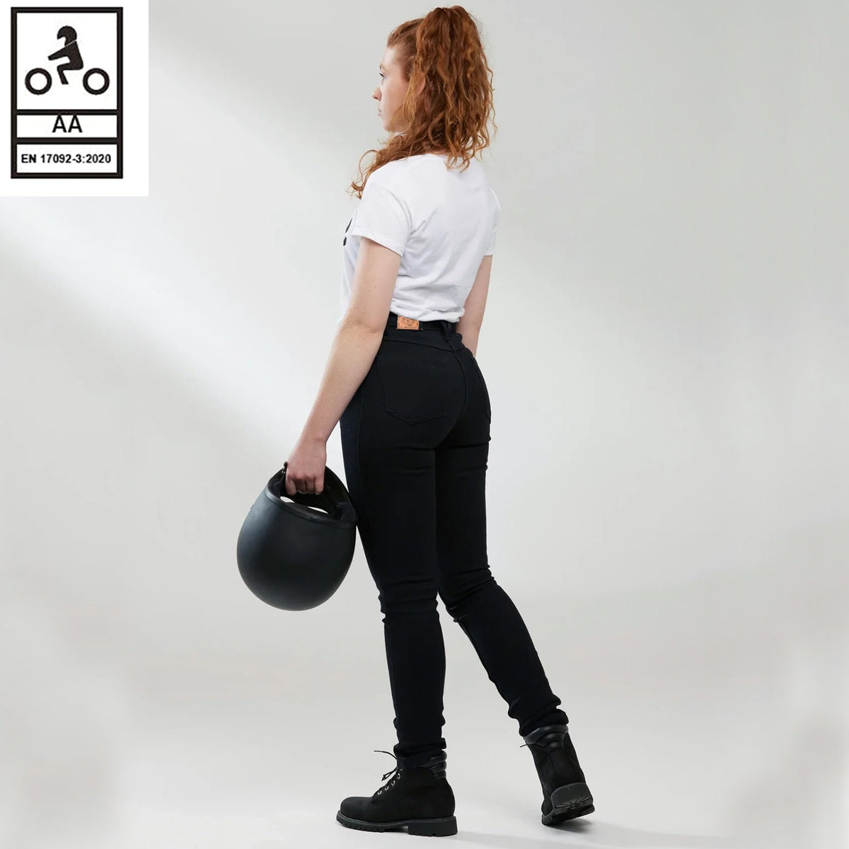 Bikers Gear Australia Womens Classic Motorcycle Kevlar Jeans Black