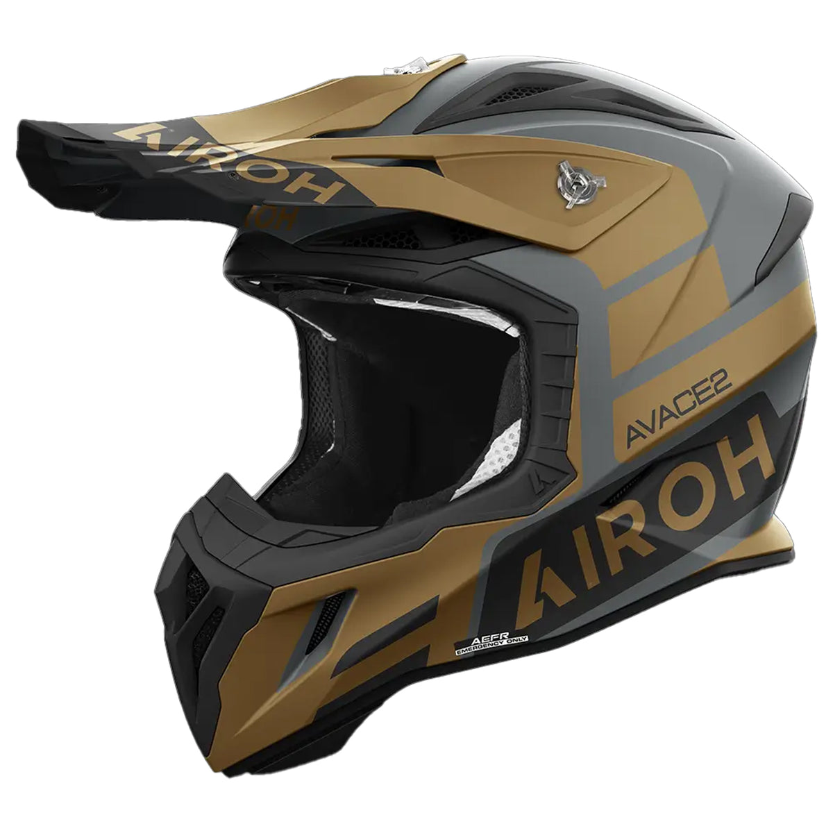 Airoh Off Road Motorbike Helmet Aviator Ace 2 Sake Gold Matt