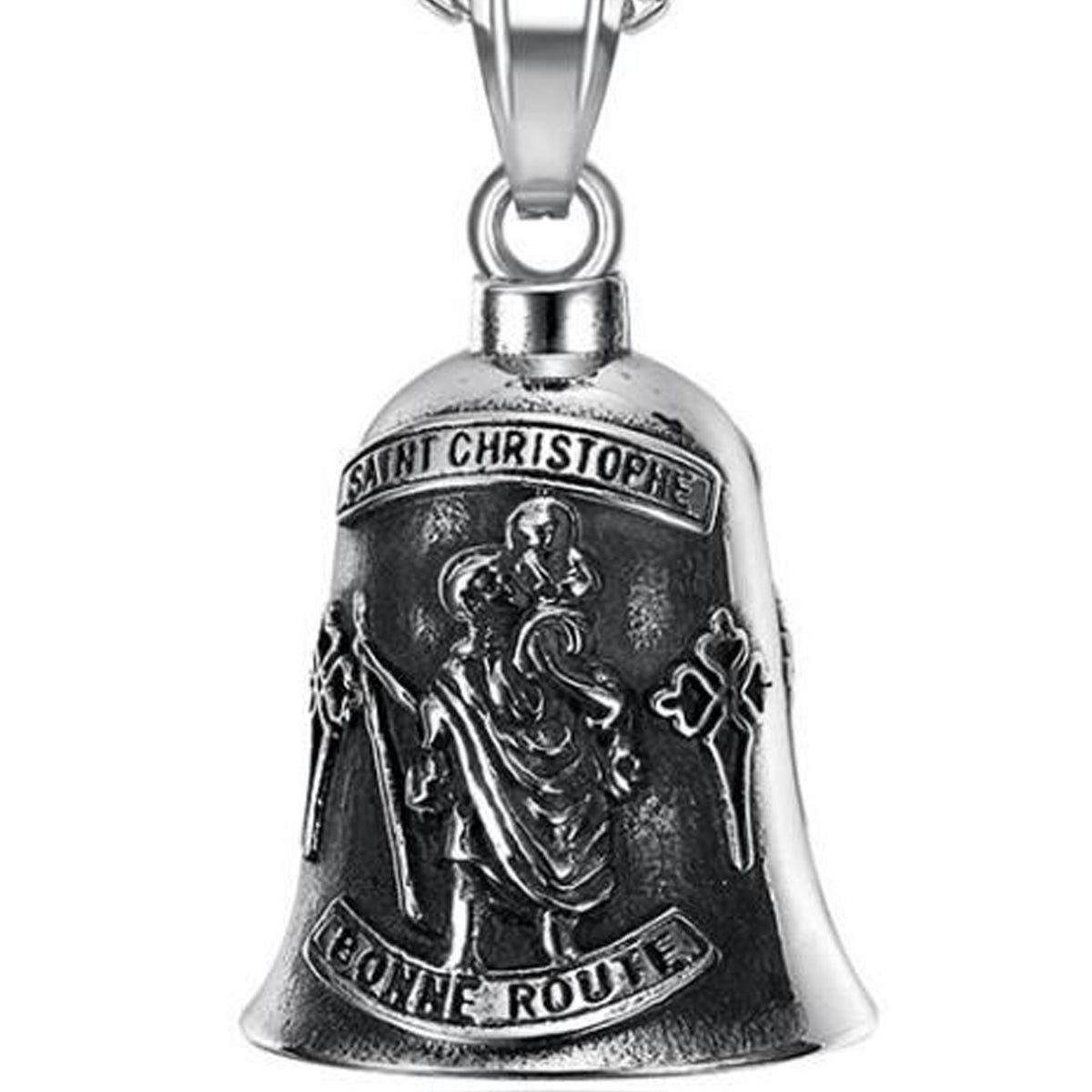 Bikers Gear Australia St Christopher Shield Motorcycle Guardian Bell New