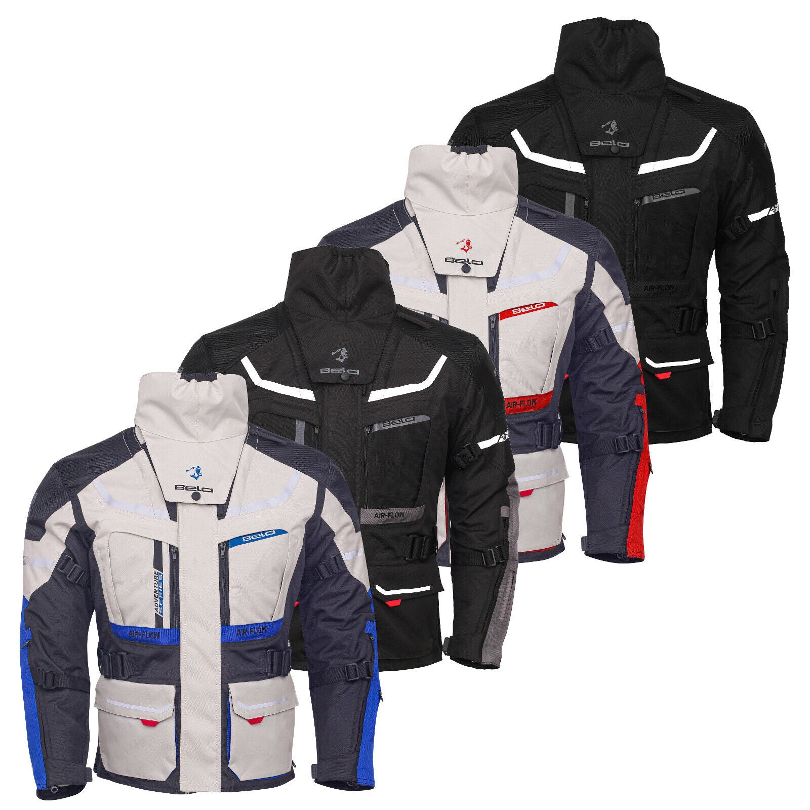 Bela Adventure Touring Motorcycle Motorbike Men Textile Racing Jacket Ce Armored