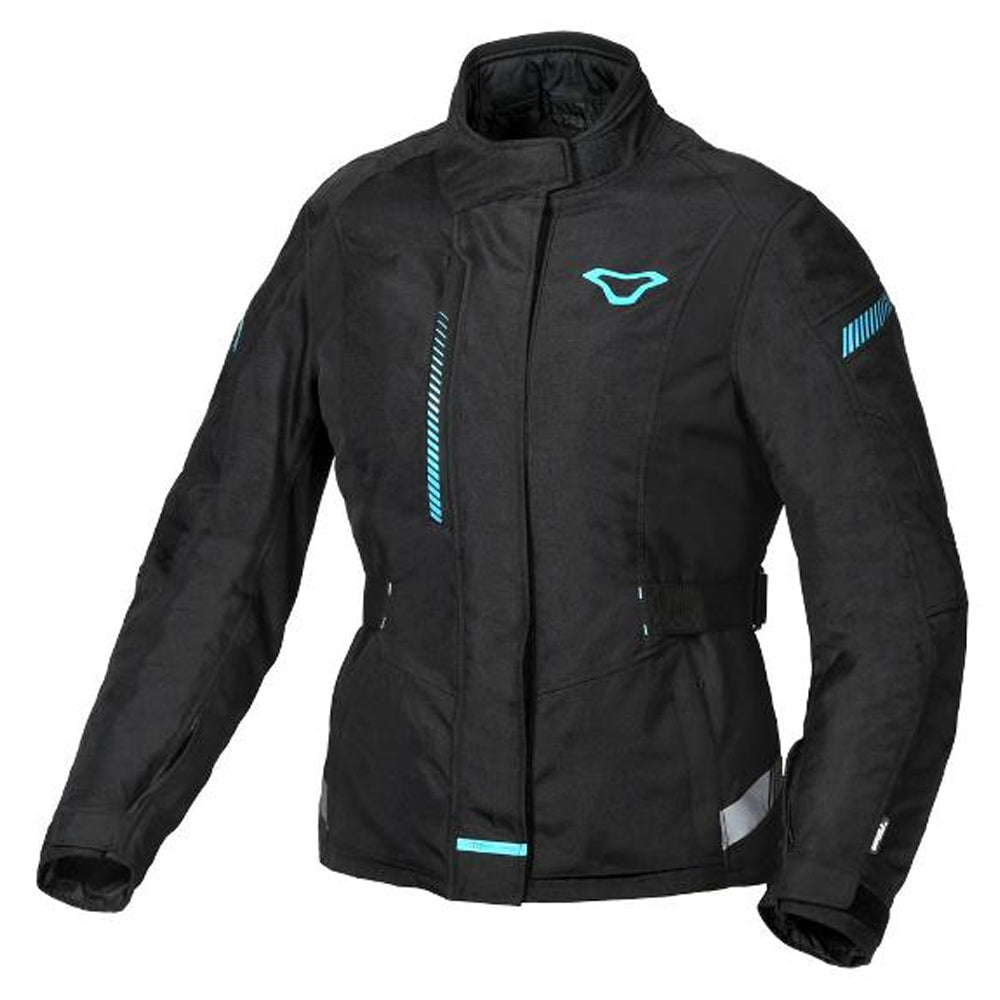 MACNA Motorcycle Jacket Nivala Ladies CE Level 1 protection Black/Aqua