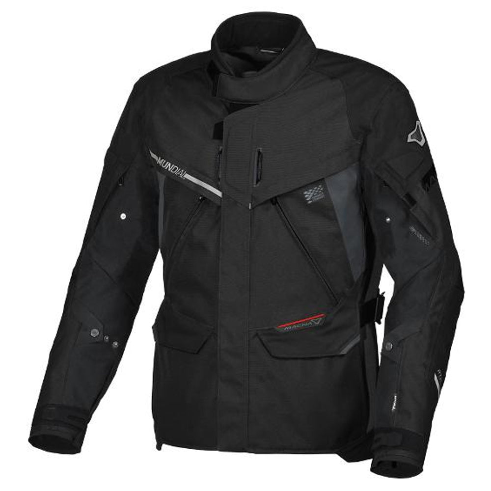 MACNA Mens Motorcycle Jacket Polyester mesh Waterproof Mundial Black