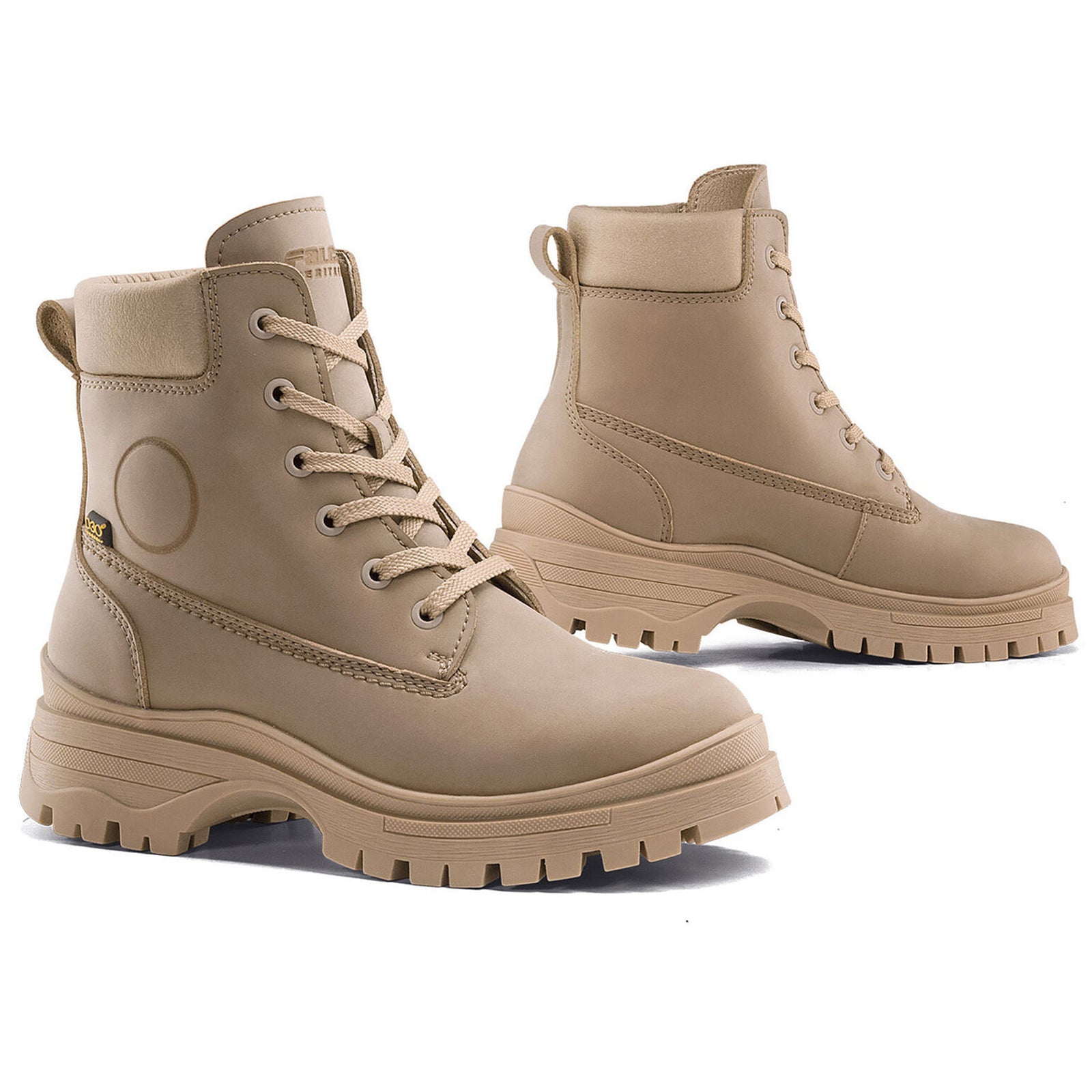 Ladies Falco Zarah Urban WP Motorcycle Boots Camel