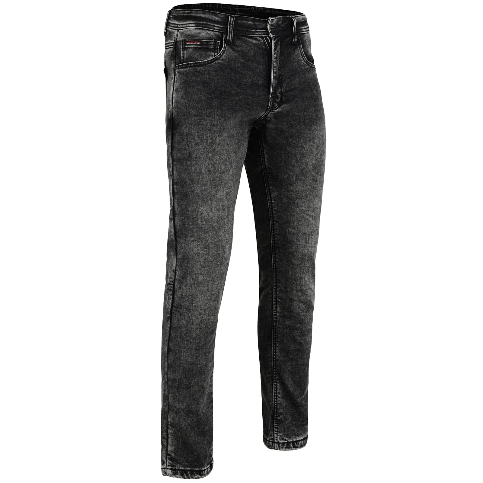 Bikers Gear Australia Mens Motorcycle Highway Stretch Denim Lined With Kevlar Jeans Acid wash Grey
