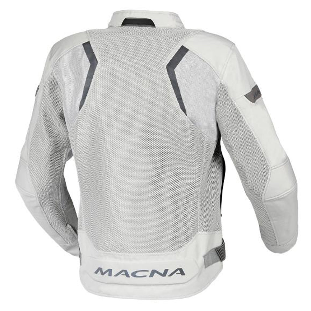 MACNA Mens Motorcycle Jacket Velotura 3D Mesh Light Grey