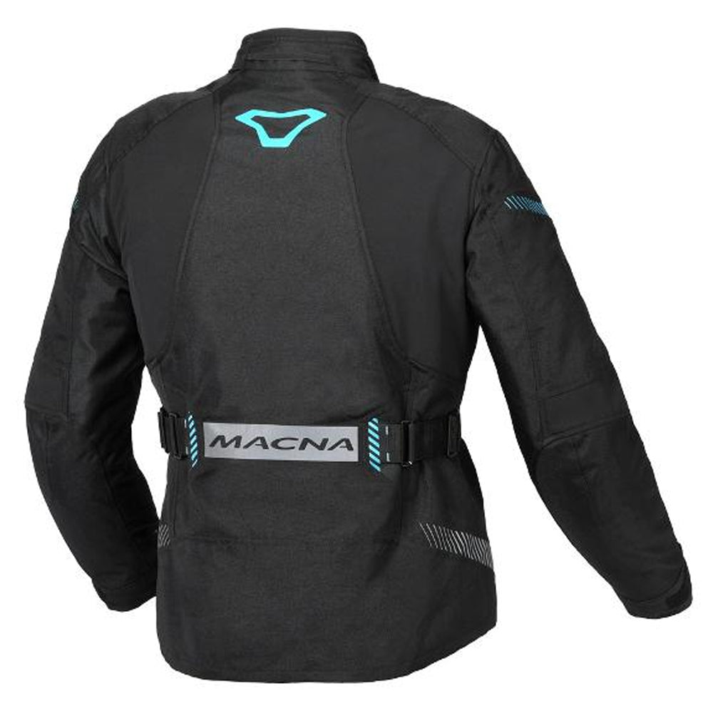 MACNA Motorcycle Jacket Nivala Ladies CE Level 1 protection Black/Aqua