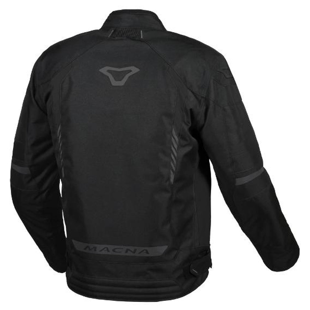 MACNA Mens Motorcycle Jacket Waterproof Detachable thermo liner Tazar Black