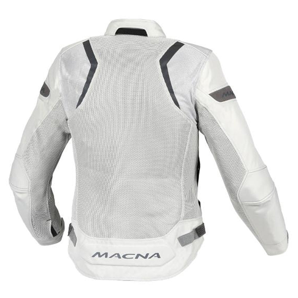 MACNA Ladies Motorcycle Jacket Velotura Width adjustable at Waist/Cuff Light Grey