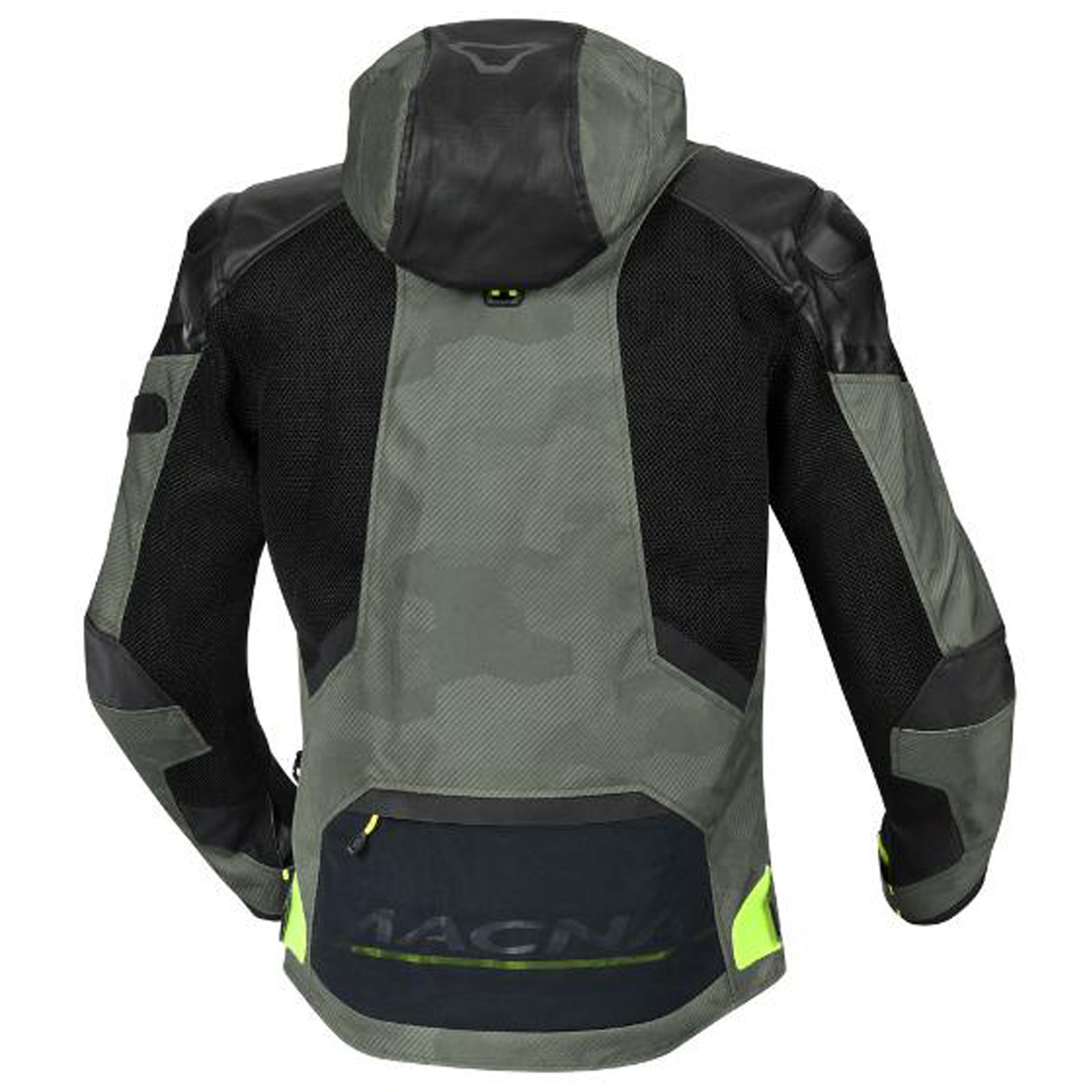 MACNA Mens Motorcycle Jacket Bradical Black/Green