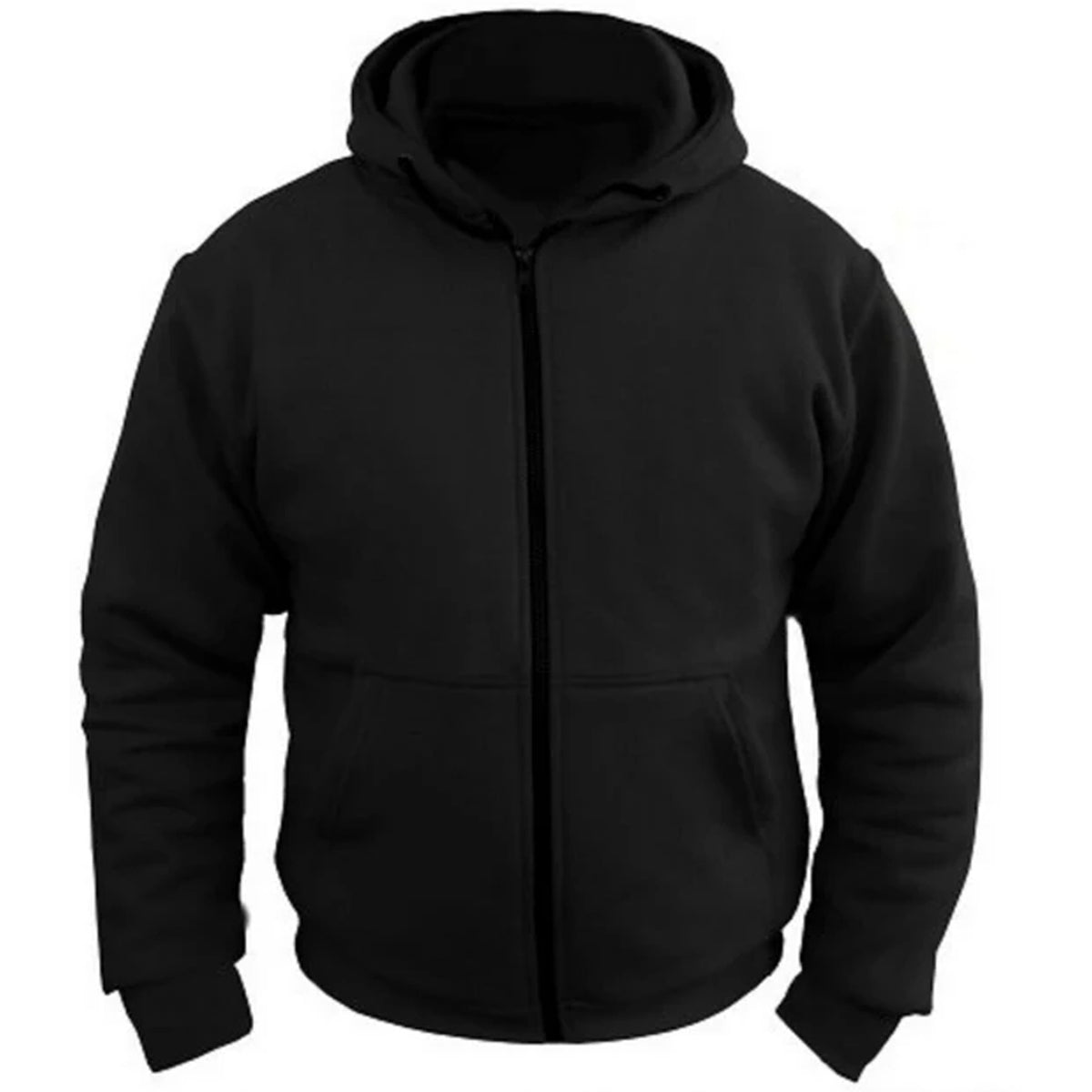 Bikers Gear Australia alpha Protective Motorcycle Kevlar Lined Hoodie Black