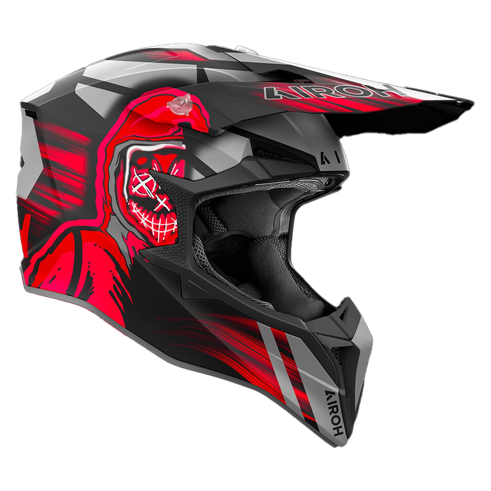 Airoh Off Road Motorcycle Helmet Wraaap Cyber Red Matt