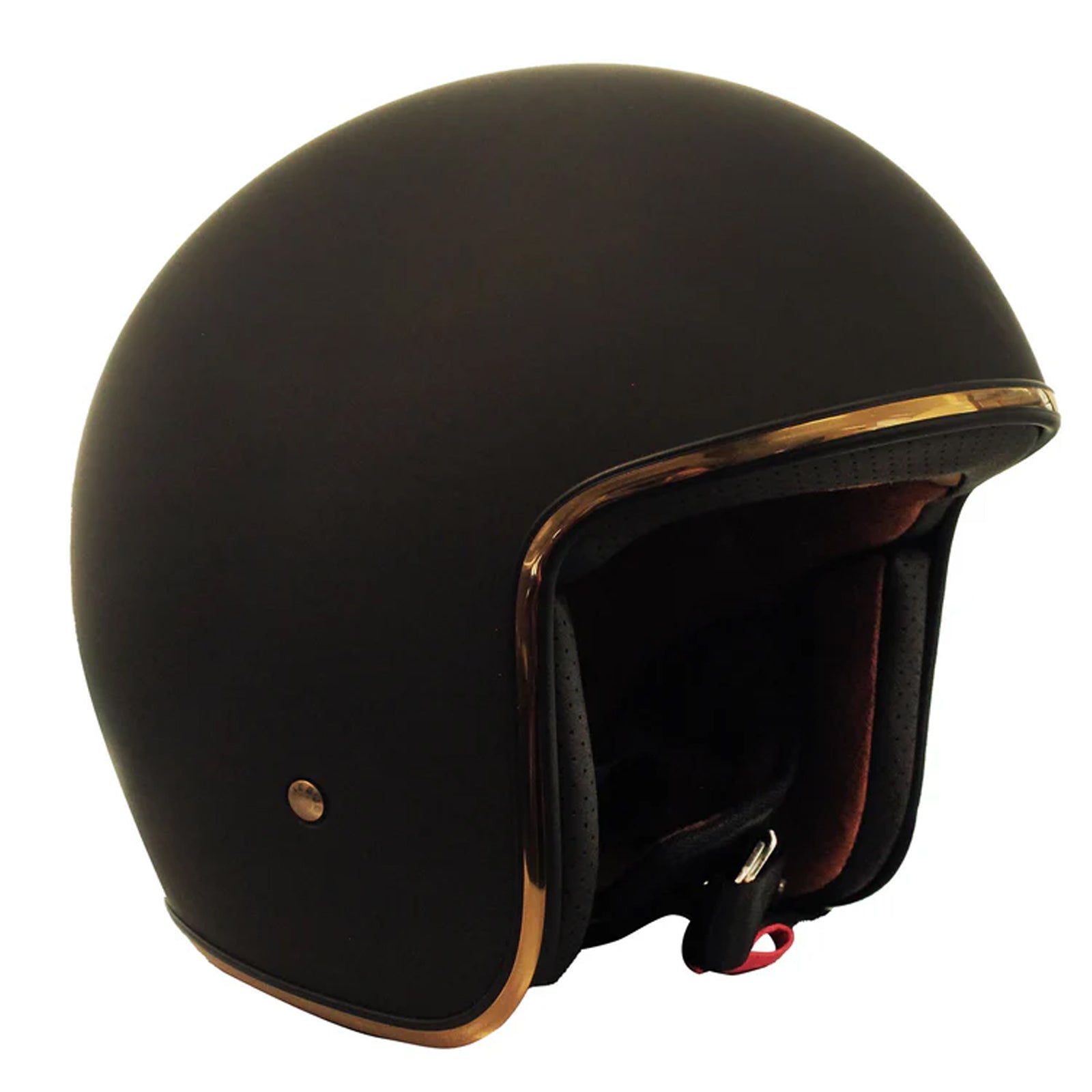 Johnny Reb '1984' Burke Open Face Motorcycle Helmet Matt Black/Gold