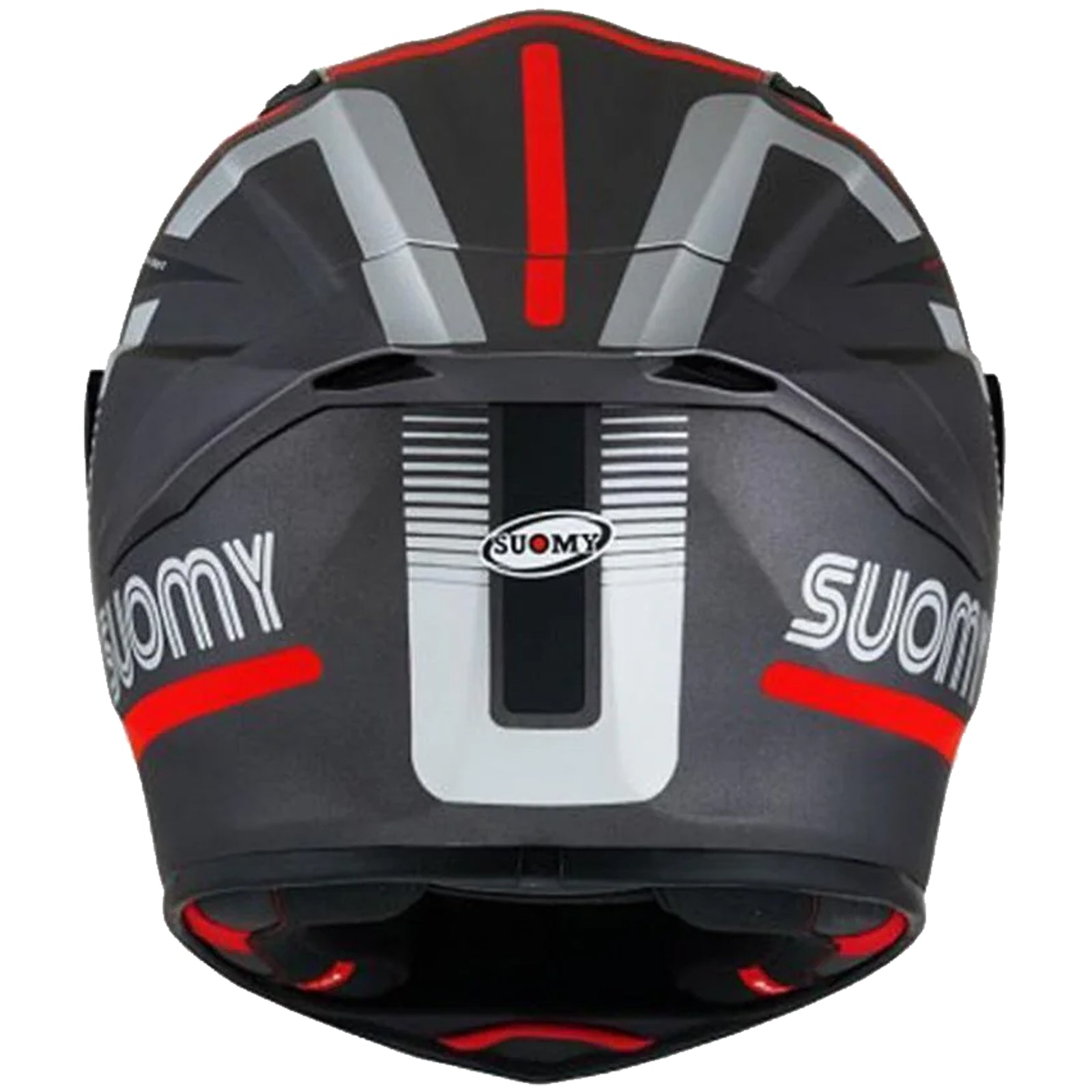 Suomy Track 1 97 Carbon Composite Motorcycle Helmet Gunmetal Red