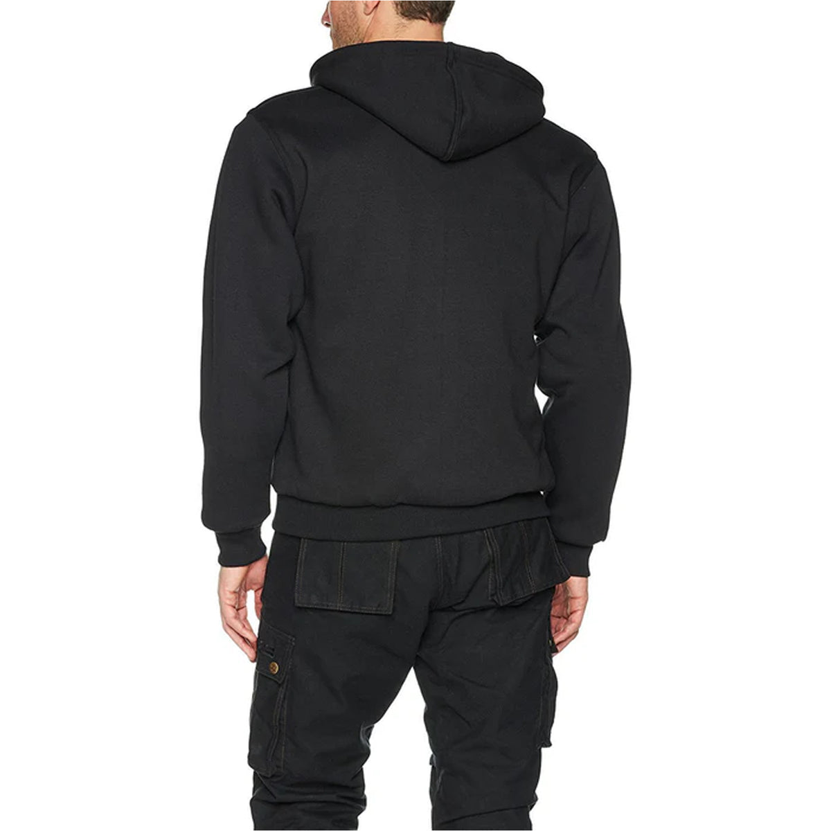 Bikers Gear Australia alpha Protective Motorcycle Kevlar Lined Hoodie Black