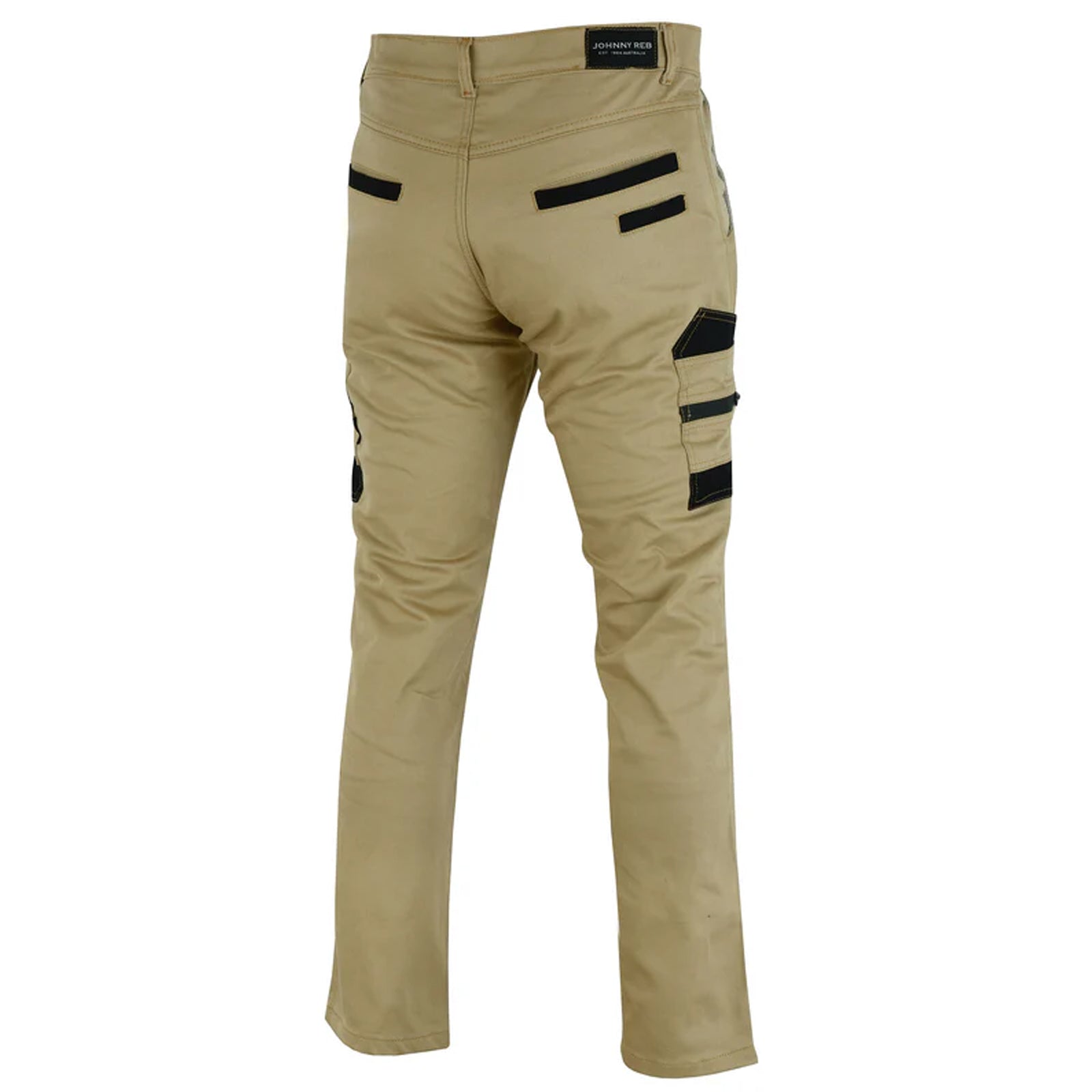 Johnny Reb Men's Motorcycle Protective Tradie Pants Taupe