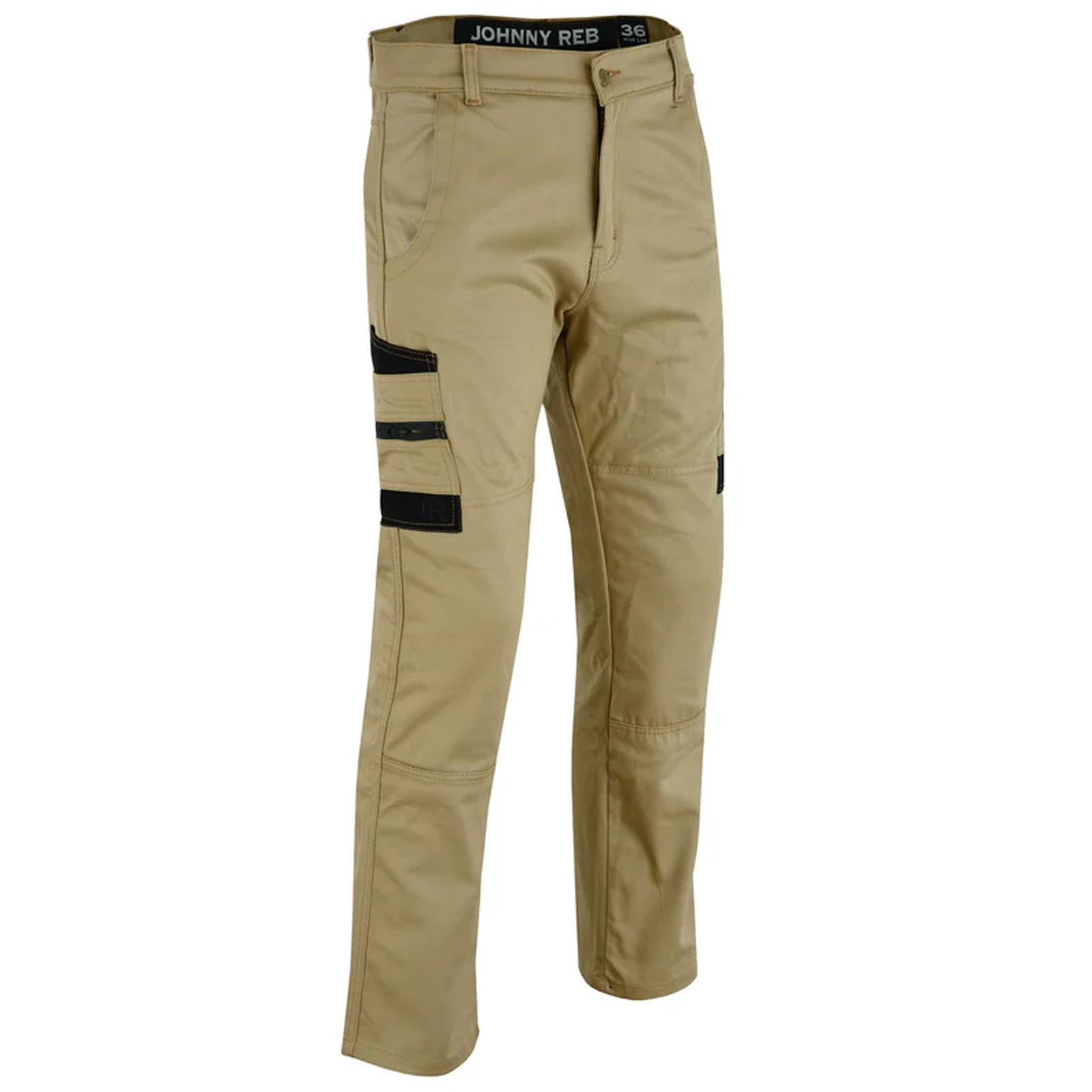 Johnny Reb Men's Motorcycle Protective Tradie Pants Taupe