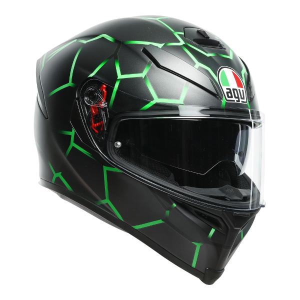 AGV Mens Motorcycle Premium Sport Helmet K5 S Vulcanum Green