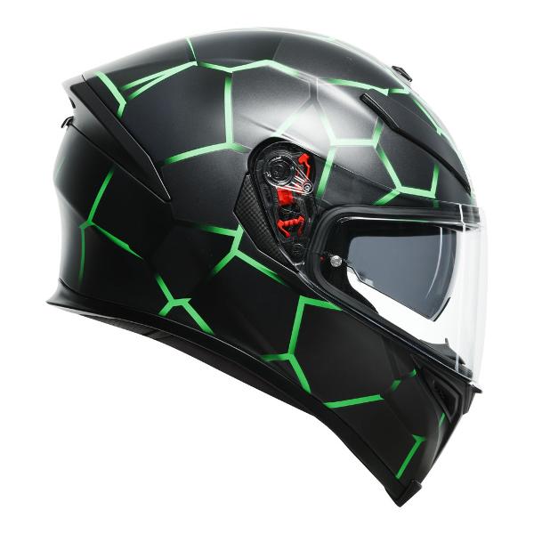 AGV Mens Motorcycle Premium Sport Helmet K5 S Vulcanum Green