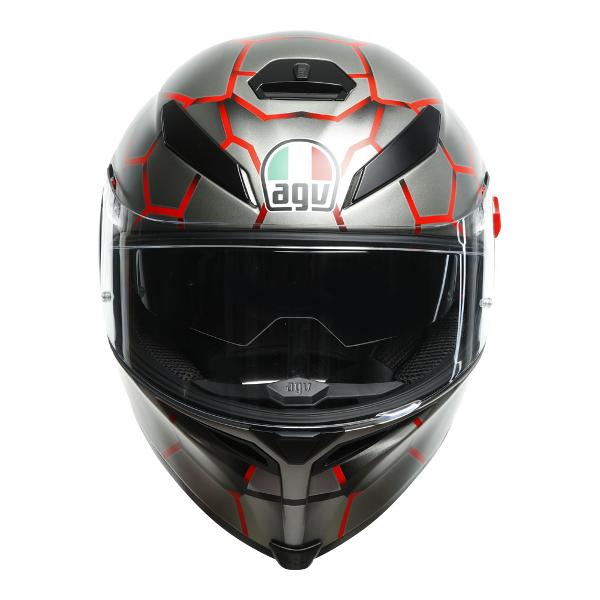 AGV Mens Motorcycle Premium Sport Helmet K5 S Vulcanum Red