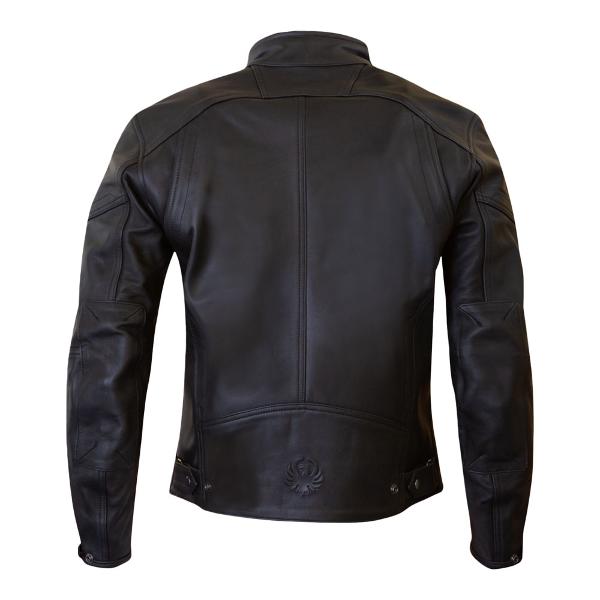 MERLIN Mens Motorcycle Leather Jacket Gable Waterproof Black