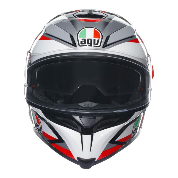 AGV Mens Motorcycle Premium Sport Helmet K5 S Plasma White/Black/Red