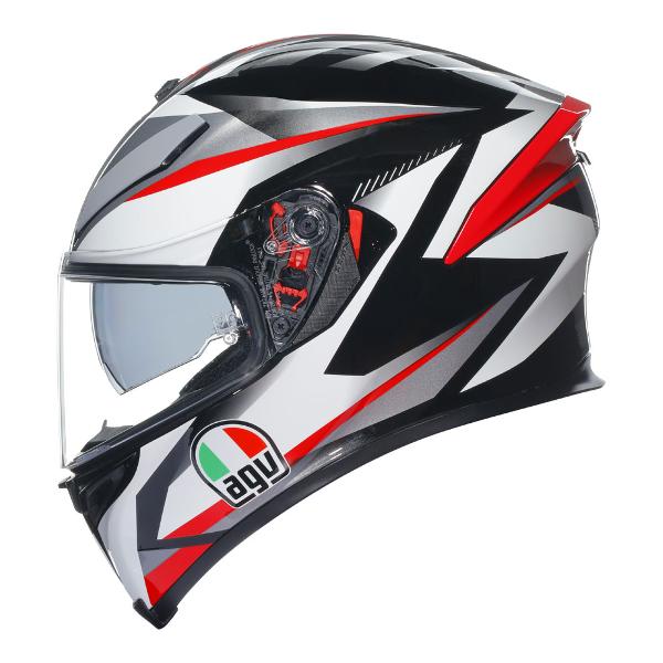 AGV Mens Motorcycle Premium Sport Helmet K5 S Plasma White/Black/Red