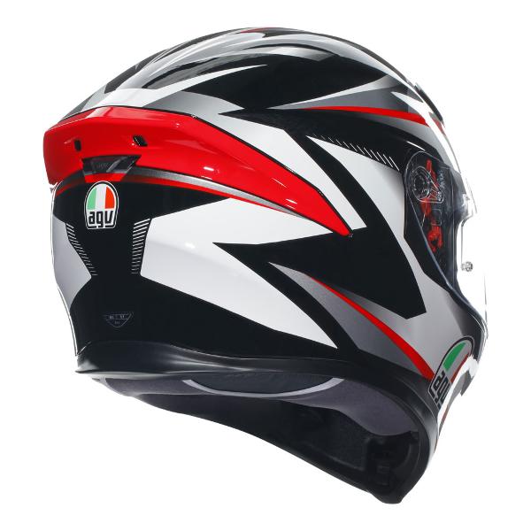 AGV Mens Motorcycle Premium Sport Helmet K5 S Plasma White/Black/Red