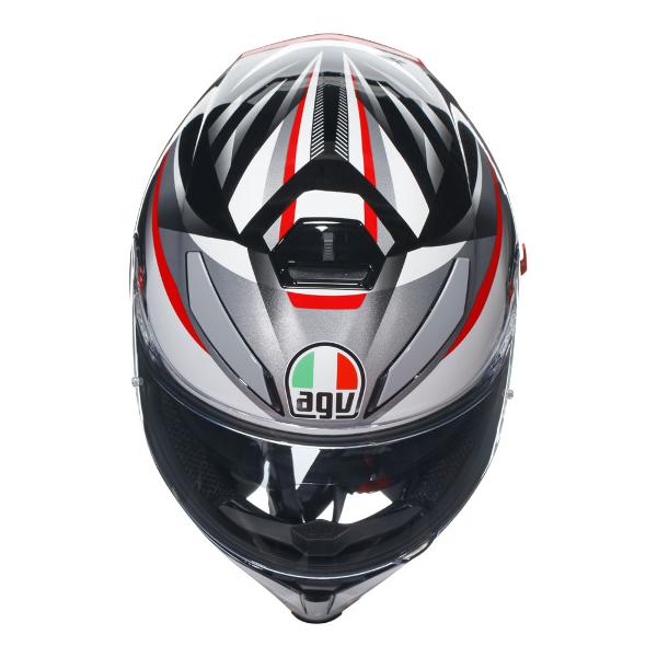 AGV Mens Motorcycle Premium Sport Helmet K5 S Plasma White/Black/Red