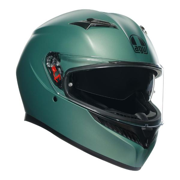 AGV Mens Motorcycle Full Face Road Helmet  K3 Matt Salvia Green