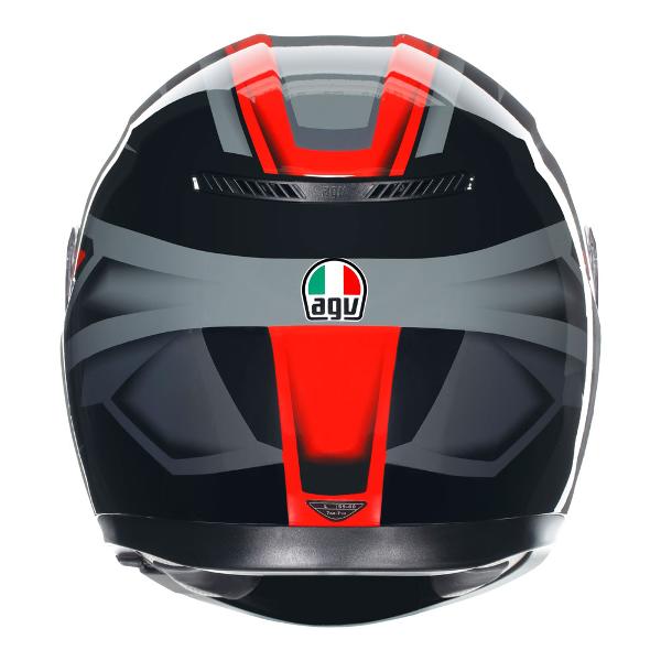 AGV Mens Motorcycle Full Face Road Helmet K3 Compound Black/Red