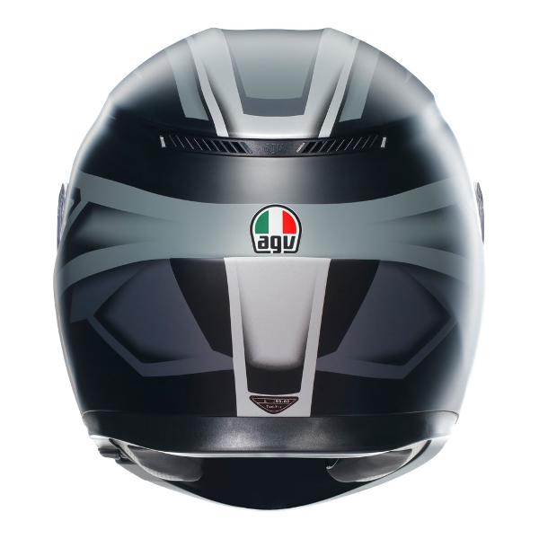 AGV Mens Motorcycle Full Face Road Helmet K3 Compound Matt Black/Grey