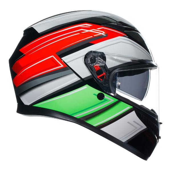 AGV Mens Motorcycle Full Face Road Helmet K3 Wing Black/Italy