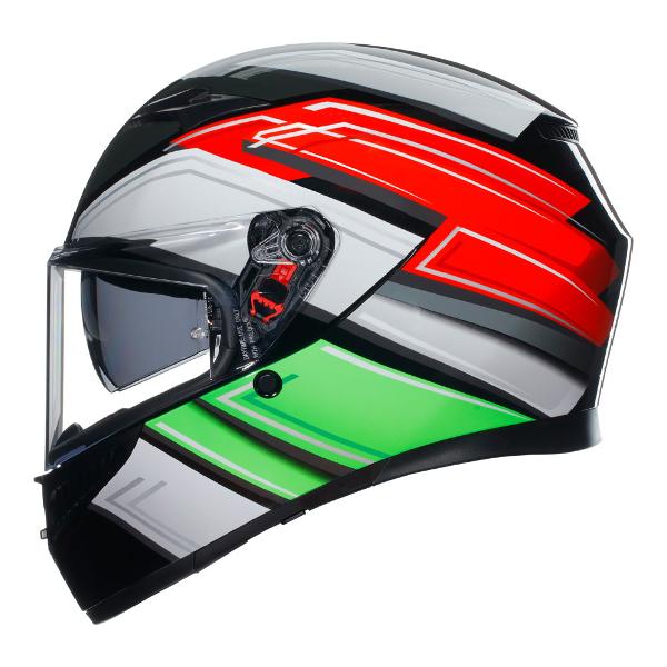 AGV Mens Motorcycle Full Face Road Helmet K3 Wing Black/Italy