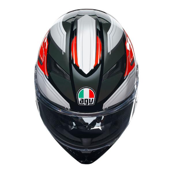 AGV Mens Motorcycle Full Face Road Helmet K3 Wing Black/Italy