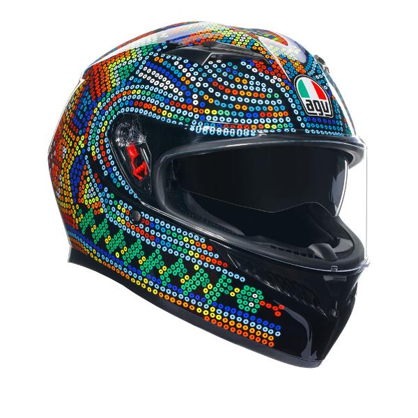 AGV Mens Motorcycle Full Face Road Helmet K3 Rossi Winter Test 2018