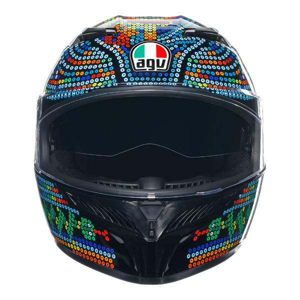 AGV Mens Motorcycle Full Face Road Helmet K3 Rossi Winter Test 2018