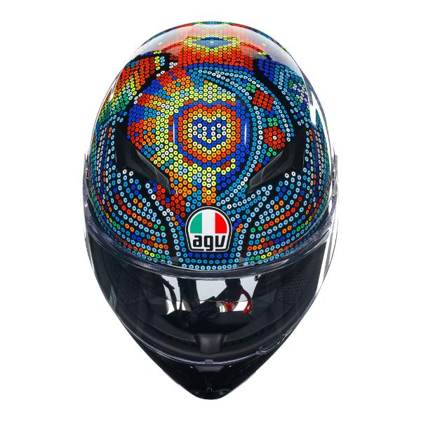 AGV Mens Motorcycle Full Face Road Helmet K3 Rossi Winter Test 2018