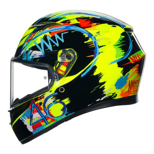 AGV Mens Motorcycle Full Face Road Helmet K3 Rossi Winter Test 2019