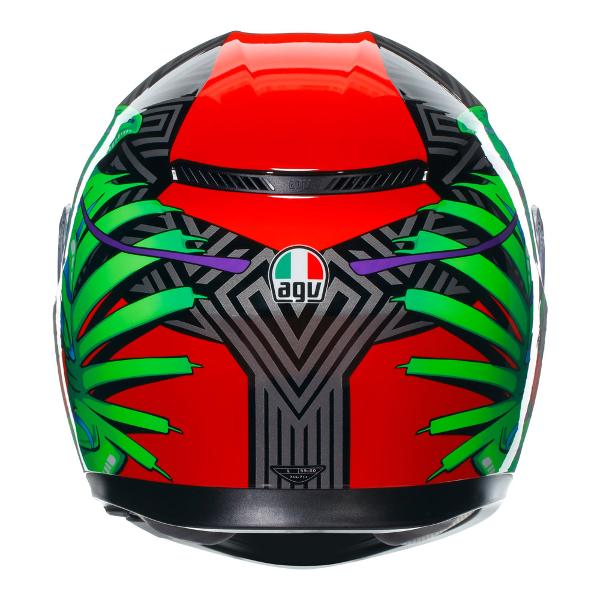 AGV Mens Motorcycle Full Face Road Helmet K3 Kamaleon Black/Red/Green