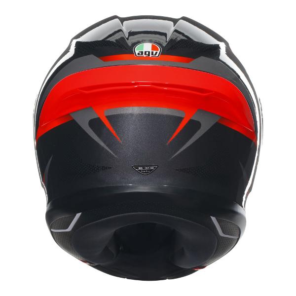 AGV Mens Motorcycle Safe road helmet K6 S Slashcut Black/Red