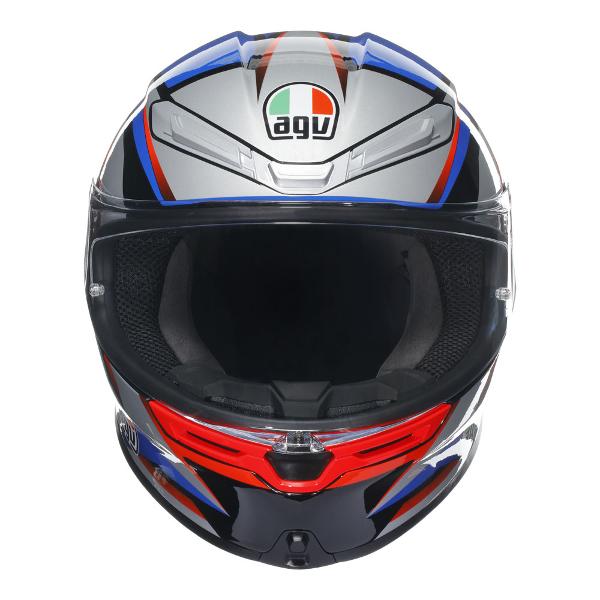 AGV Mens Motorcycle Safe road helmet K6 S Slashcut Blue/Red