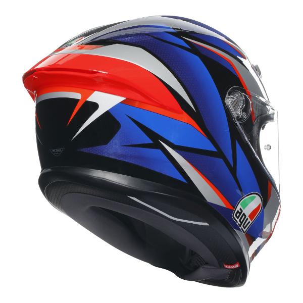 AGV Mens Motorcycle Safe road helmet K6 S Slashcut Blue/Red