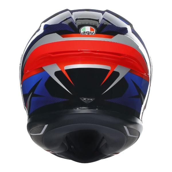 AGV Mens Motorcycle Safe road helmet K6 S Slashcut Blue/Red