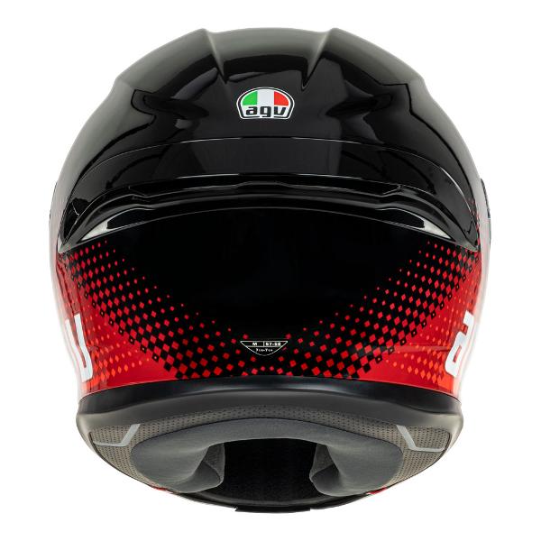 AGV Mens Motorcycle Safe road helmet K6 S Smu Fision Black/Red